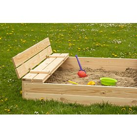 Ladă de nisip pentru copii cu bănci - 120x120 cm