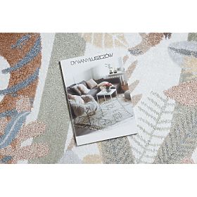 Covor BONO 8426 rotund Jungle, animale sălbatice crem / auriu închis