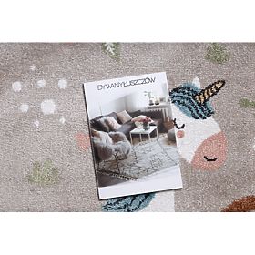 Covor FUN Sweety pentru copii, unicorn, curcubeu bej, F.H.Kabis