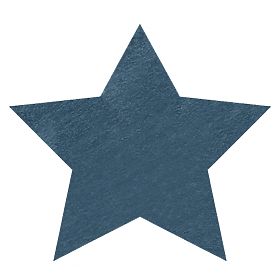 Covor lavabil SHAPE 3148 Stea Shaggy - albastru pluşat, antiderapant, F.H.Kabis