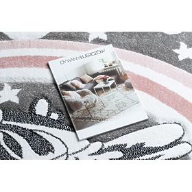 Covor rotund PETIT PONY Ponei, gri