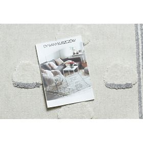 Covor YOYO GD62 alb / gri - Nori pentru copii, structural, senzorial Franjuri, F.H.Kabis