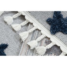 Covor YOYO GD75 gri/alb - stele, cercuri pentru copii, structural, senzorial cu franjuri