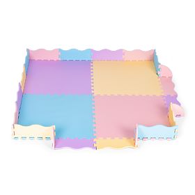 Covoraș de spumă colorat pentru copii cu gard 141,5x141,5 cm 24 buc IPLAY