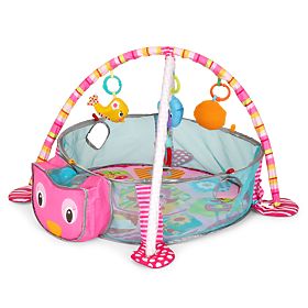 Covoraș educativ mare 3 în 1 cu țarc și 30 de mingi 0+ ECOTOYS