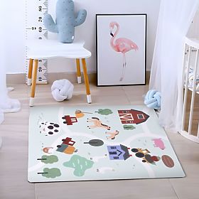 Covoraș mare din spumă EVA pentru copii Ferma 90,5x90,5 cm 21 bucăți ECOTOYS