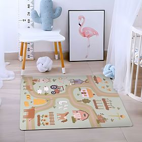 Covoraș mare din spumă EVA pentru copii fermă 90,5x90,5 cm 21 piese ECOTOYS