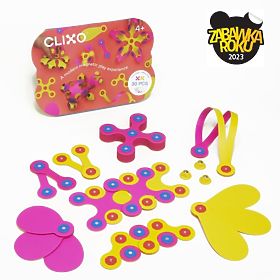 Cuburi magnetice Clixo Crew pack, Roz-Galben
