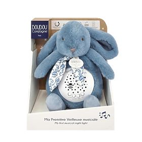Cutie muzicală cu proiecție Iepuraș albastru Doudou