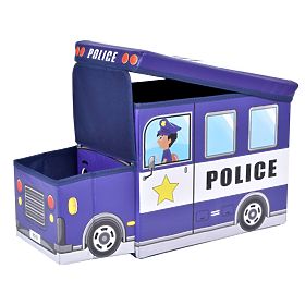 Cutie pentru jucării Mașină de poliție albastră
