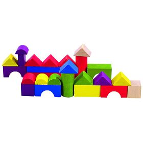 Detoa Set de construcție din lemn, 100 de piese