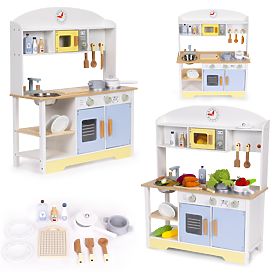 Cuptor de bucătărie pentru copii, mașină de spălat, cuptor cu microunde, 12 accesorii ECOTOYS, EcoToys