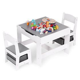 Set de mobilier pentru copii masă + 2 scaune cu tablă ECOTOYS, EcoToys