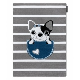 Covor pentru copii PETIT - Bulldog - gri-alb, F.H.Kabis