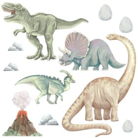 Set autocolante de perete - Dinozauri