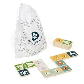 Domino din lemn Bigjigs Toys - animale de pădure