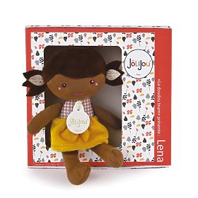 Doudou Jolijou Păpușa Léna 16 cm galbenă, Doudou Jolijou Paris