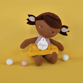 Doudou Jolijou Păpușa Léna 16 cm galbenă, Doudou Jolijou Paris