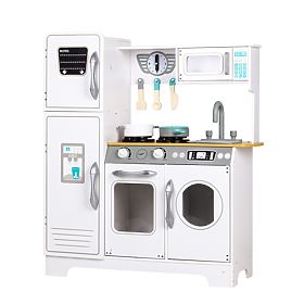 Bucătărie din lemn cu accesorii pentru copii ECOTOYS, EcoToys