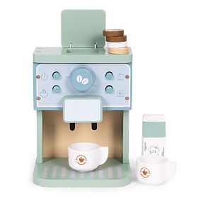 Set cafetieră barista pentru copii din lemn, 8 piese, ECOTOYS, EcoToys
