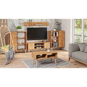 Dulap raft Fondi stejar auriu craft, stil scandinav