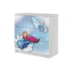 Comodă pentru copii Disney - Regatul de gheață - decor pin norvegian, BabyBoo, Frozen