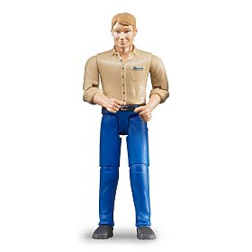 Figurină Bruder BWORLD bărbat pantaloni albaștri