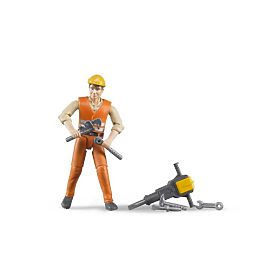 Figurină muncitor în construcții Bruder BWORLD