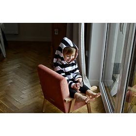 Fotoliu retro copii Velvet - somon, Modelina Home