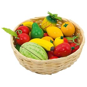 Fructe din lemn in cos 23 buc, Goki
