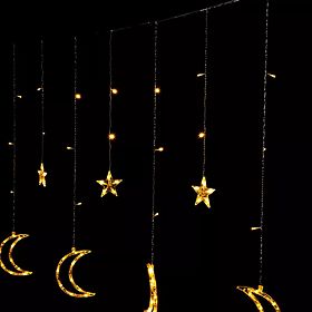 Ghirlande luminoase lună și stele iluminat de Crăciun 96LED