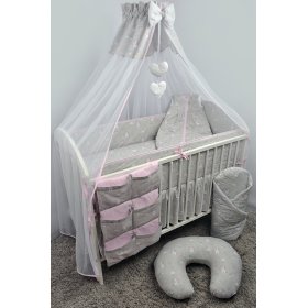 Lenjerie de pat pentru pătuț de copii cu tema unui ponei-gri 120 x 90