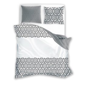 Lenjerie de pat bumbac Glamour flowers 140x200cm + 70x90cm, Faro