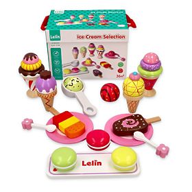 Inghetata - set inghetata 25 art - lemn de jucarie
