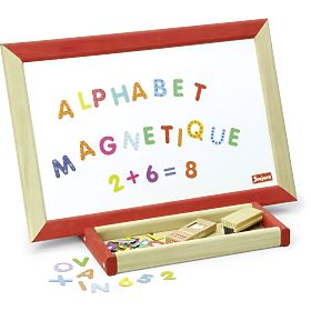 Jeujura Tablă multifuncțională de masă din lemn 44x30 cm cu accesorii