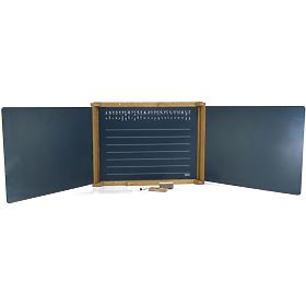Jeujura Tablă multifuncțională din lemn cu trei aripi 156x43 cm cu accesorii