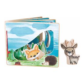 Joc interactiv de carte cu imagini din lemn Small Foot