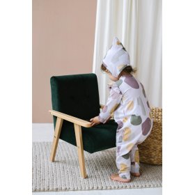 Fotoliu retro copii Velvet - verde inchis, Modelina Home