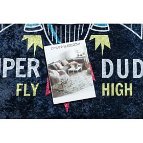 JUNIOR 52069.801 covoraș de spălat Rachetă Spațială pentru copii antiderapant - negru, F.H.Kabis