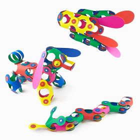 Kit magnetic flexibil Clixo, 42 buc - Curcubeu