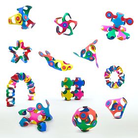 Kit magnetic flexibil Clixo, 9 buc - Mix de culori