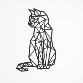Pictura geometrica din lemn - Cat - diferite culori, Elka Design