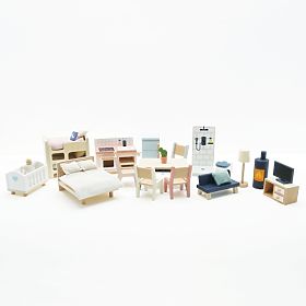 Le Toy Van Mobilier Starter Daisylane - set complet pentru căsuță de păpuși