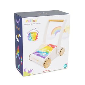 Le Toy Van Petilou Cărucior cu cuburi curcubeu