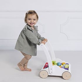 Le Toy Van Petilou Cărucior cu cuburi curcubeu