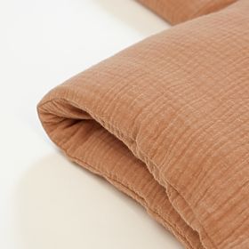 Lenjerie de pat muselină Ourbaby 135x100 + 40x60 cm - toffee