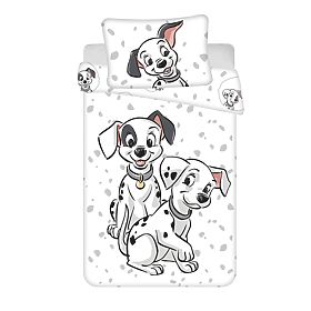 Lenjerie de pat pentru copii 101 Dalmațieni baby 100x135 cm + 40x60 cm, 101 Dalmatians