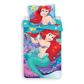 Lenjerie de pat pentru copii Ariel 140x200 cm + 70x90 cm, The Little Mermaid