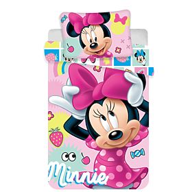 Lenjerie de pat pentru copii Minnie 'Sweet' baby 100x135 cm + 40x60 cm, Minnie Mouse