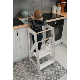 Turnul de învățare Montessori Pola Scandi - alb, LilaBaby